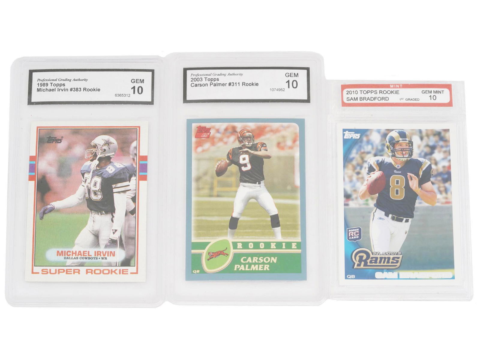 GRADED TOPPS FOOTBALL SPORTS TRADING CARDS (1 of 2)