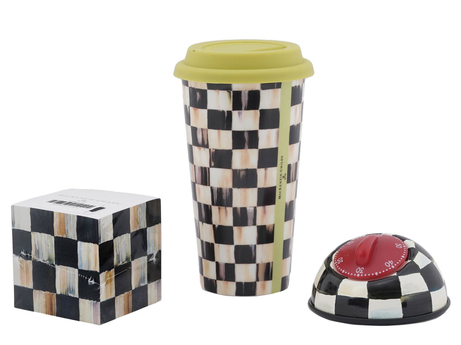 MACKENZIE CHILDS TIMER, POST IT NOTES, COFFEE CUP (1 of 7)
