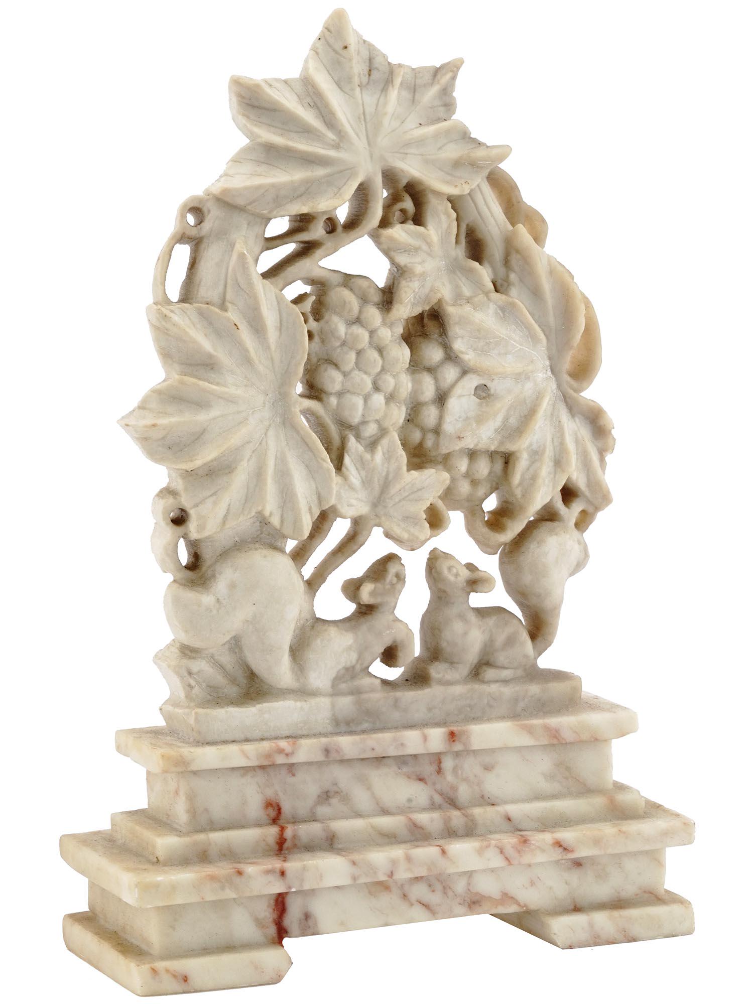 VINTAGE ORIENTAL HAND CARVED SOAPSTONE SCULPTURE (1 of 5)