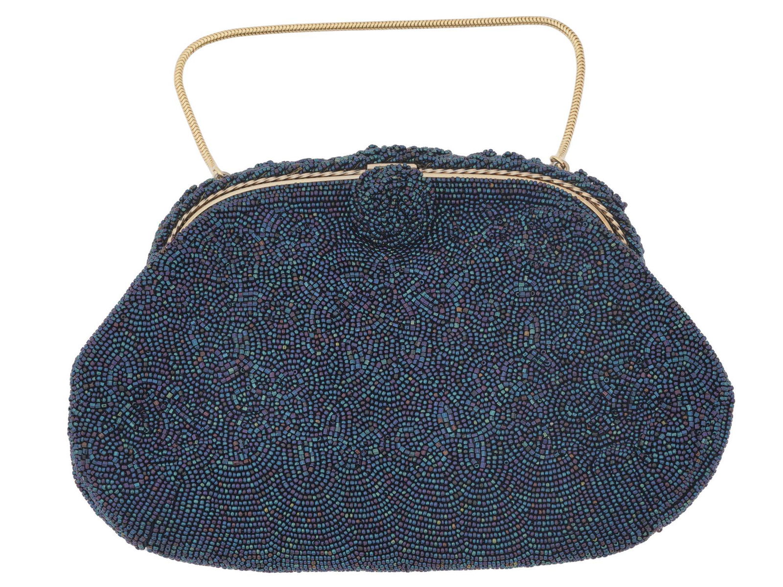 JAPANESE CHARLET BEADED DESIGN COIN PURSE CLUTCH (1 of 6)