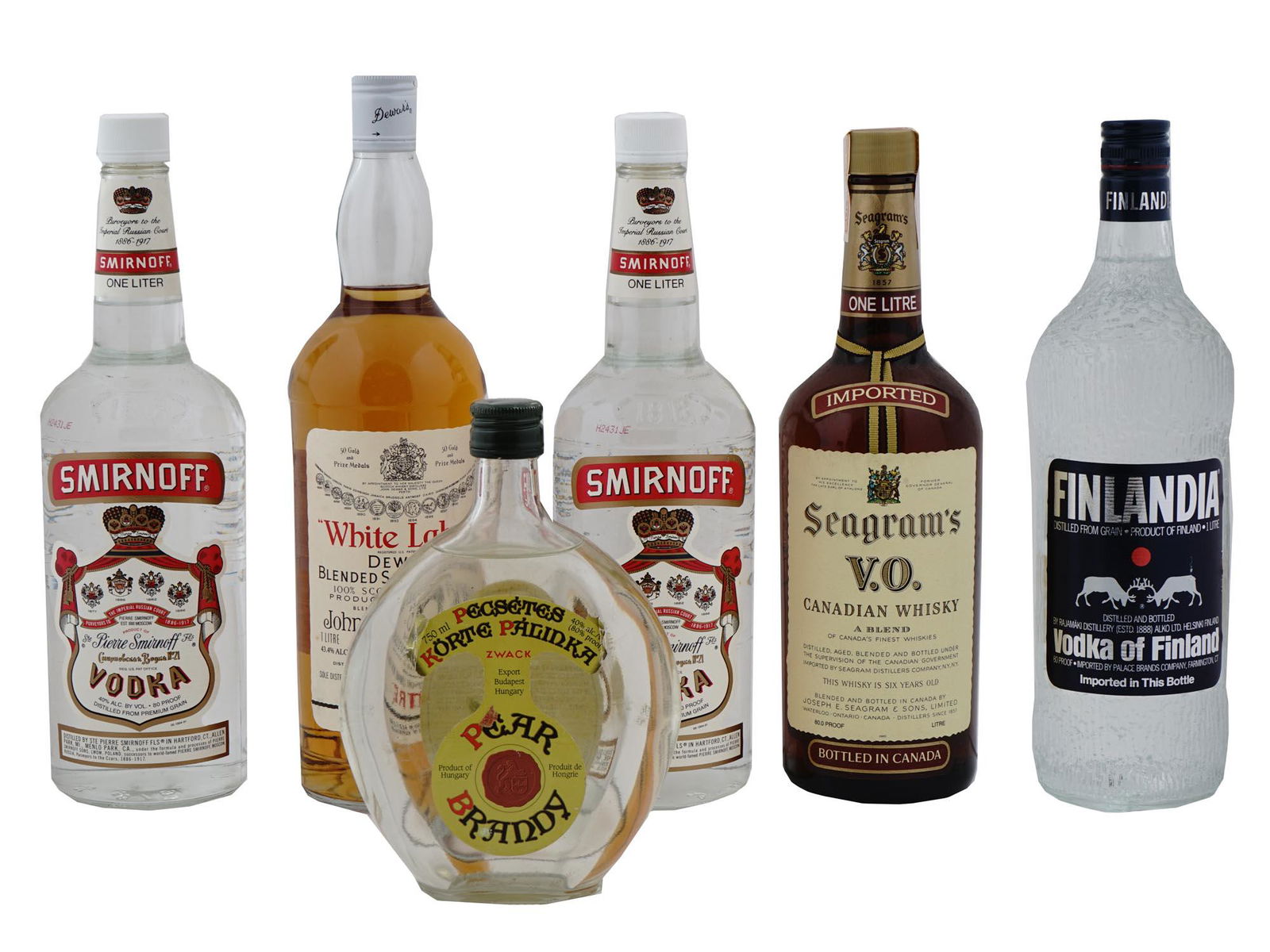 COLLECTION OF ALCOHOL DRINKS IN VINTAGE BOTTLES (1 of 5)