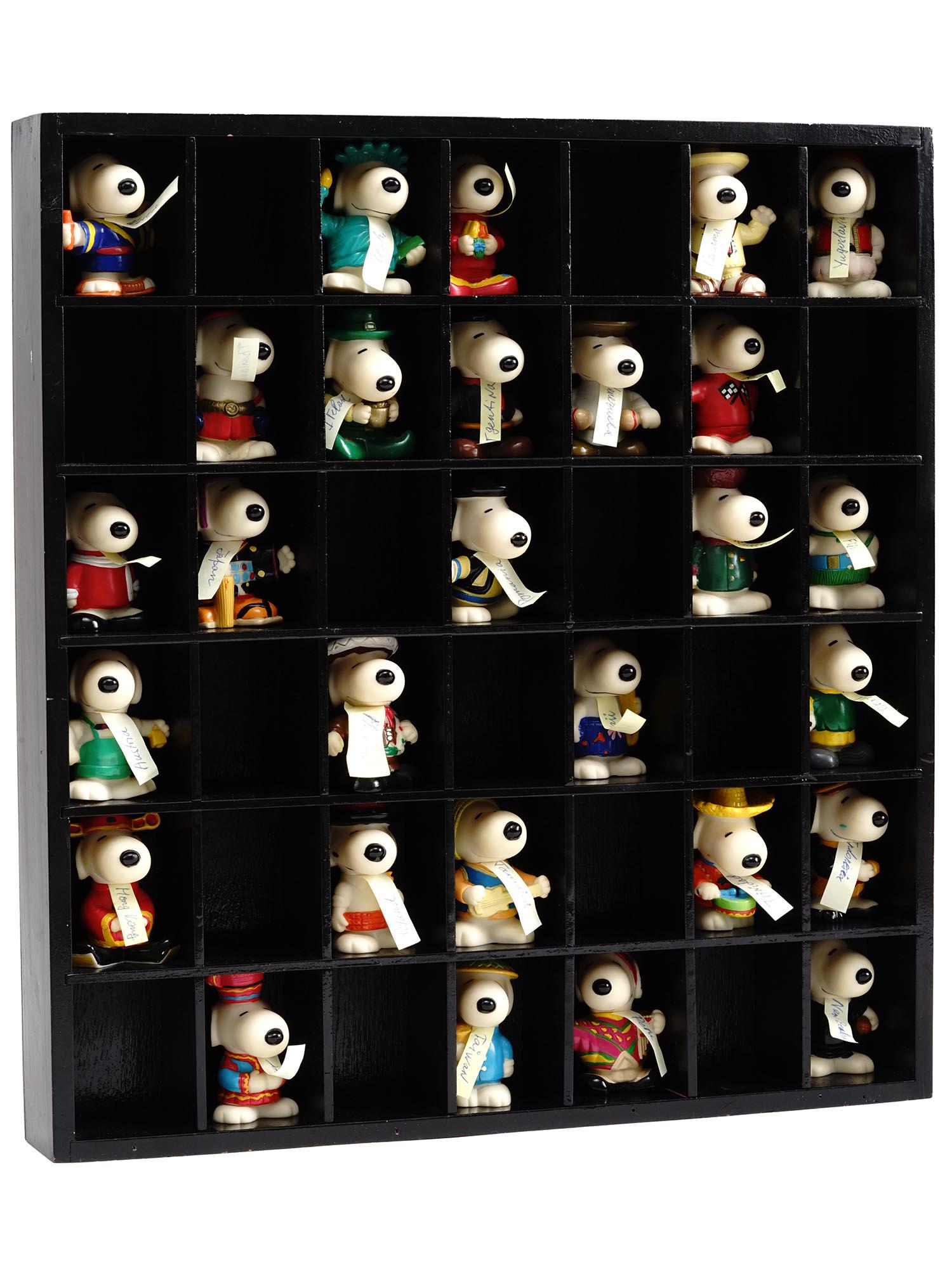 FULL INTERNATIONAL SNOOPY COLLECTION DISPLAY CASE (1 of 4)