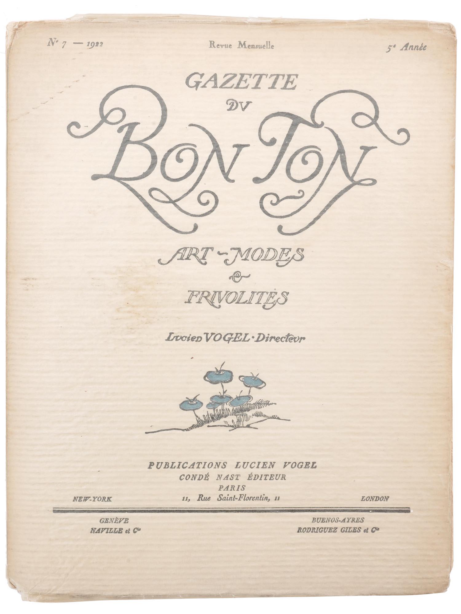 1922 FRENCH MAGAZINE GAZETTE DU BON TON ISSUE 7 (1 of 5)