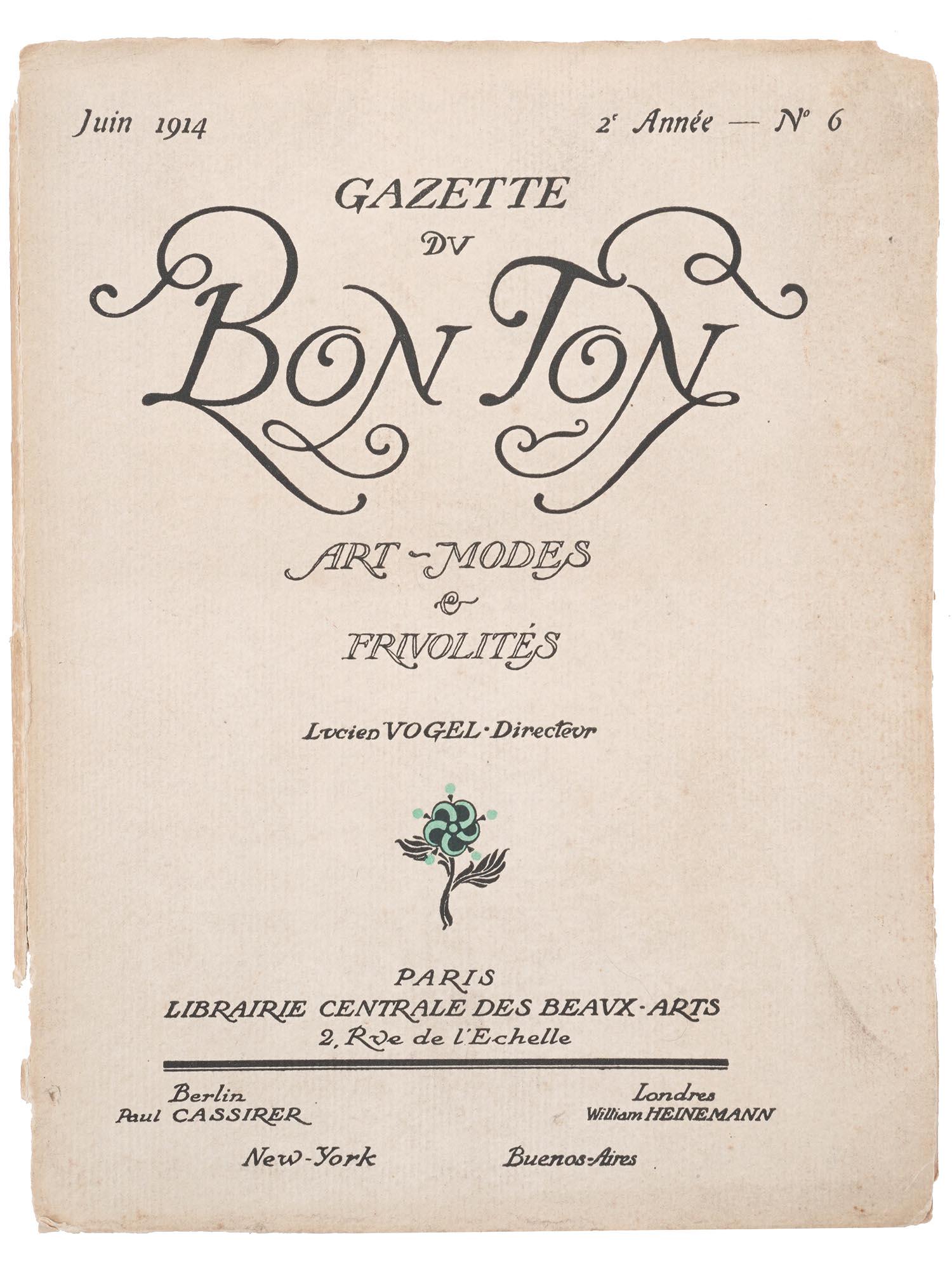 1914 FRENCH MAGAZINE GAZETTE DU BON TON ISSUE 6 (1 of 3)