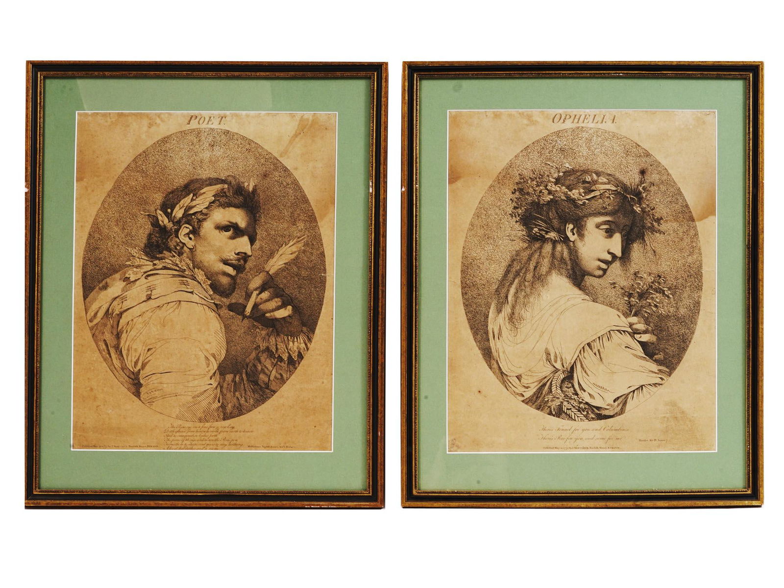ANTIQUE THEATRICAL ETCHINGS BY JOHN H. MORTIMER (1 of 7)