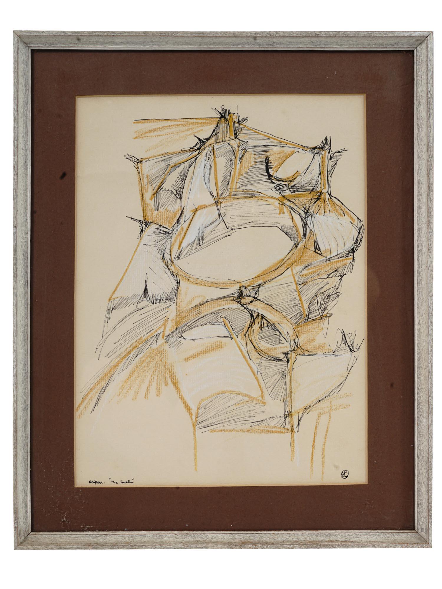 ABSTRACT MIXED MEDIA DRAWING BY LESLIE LASKEY (1 of 5)