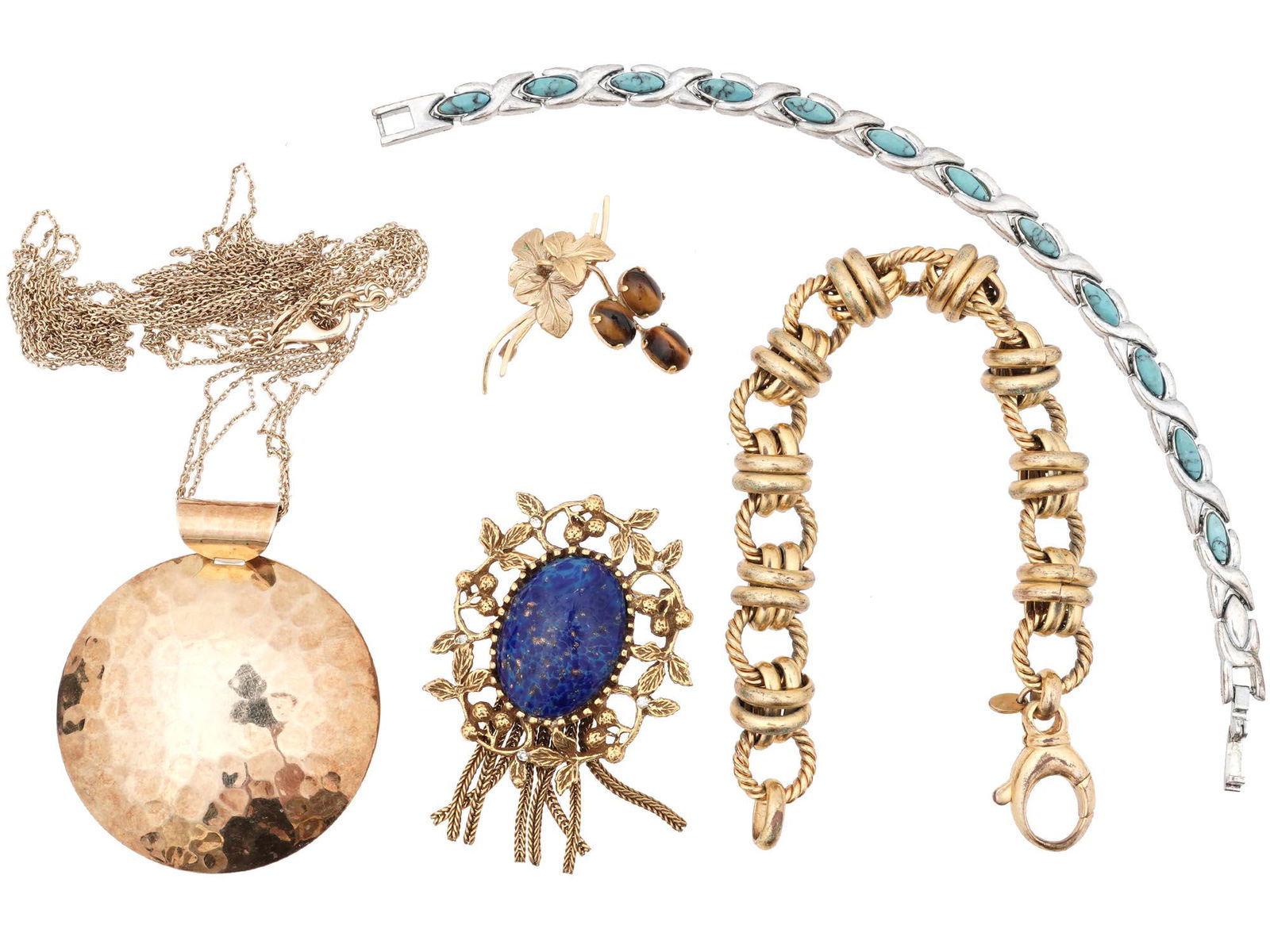 VINTAGE 14K GOLD STERLING SILVER COSTUME JEWELRY (1 of 10)