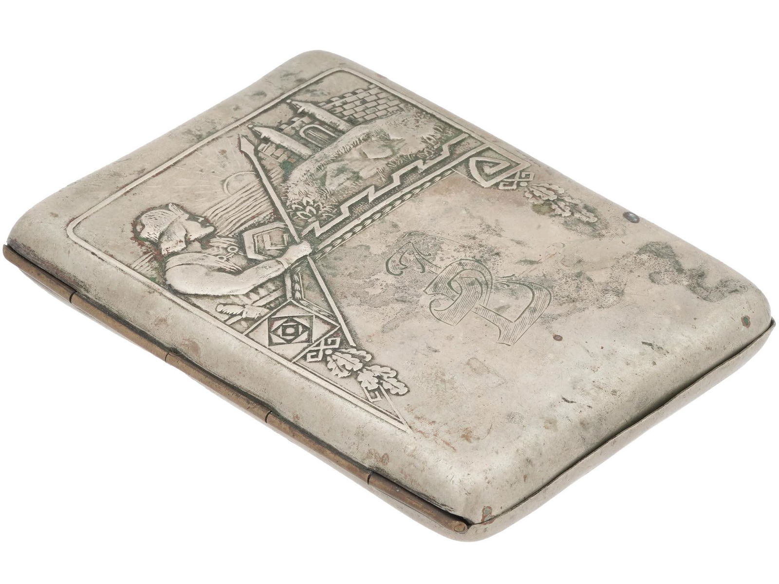 ANTIQUE LATVIAN STERLING SILVER CIGARETTE CASE (1 of 6)