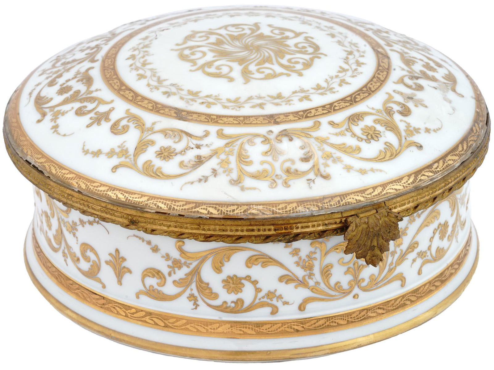 VINTAGE FRENCH TALLEC PORCELAIN ROUND CANDY BOX (1 of 9)