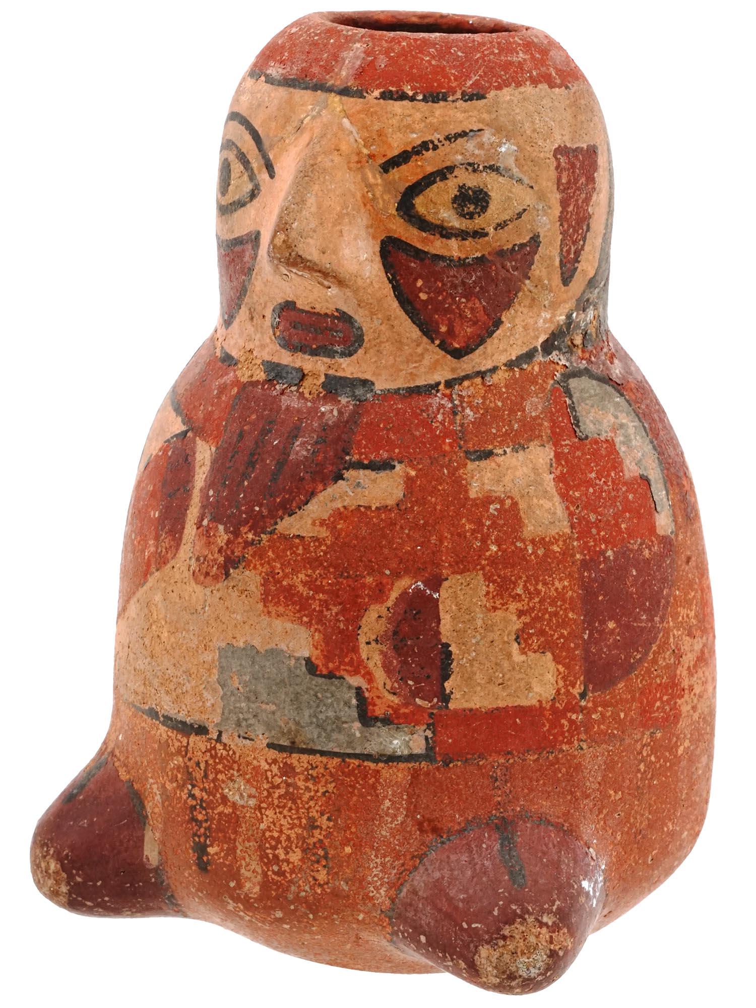NAZCA HUARI PERUVIAN POTTERY ANTHROPOMORPHIC VASE (1 of 8)
