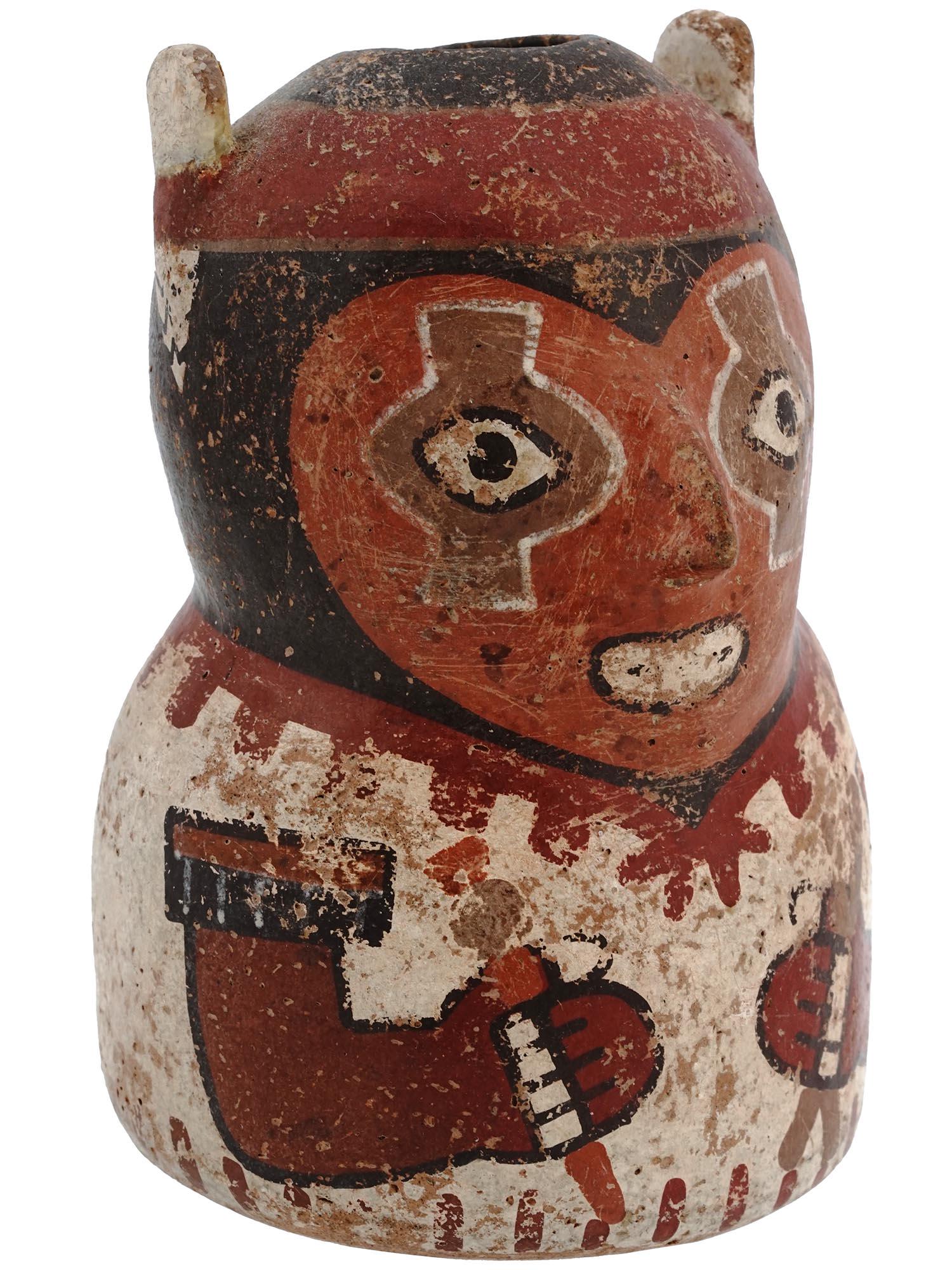 NAZCA HUARI PERUVIAN POTTERY ANTHROPOMORPHIC VASE (1 of 6)