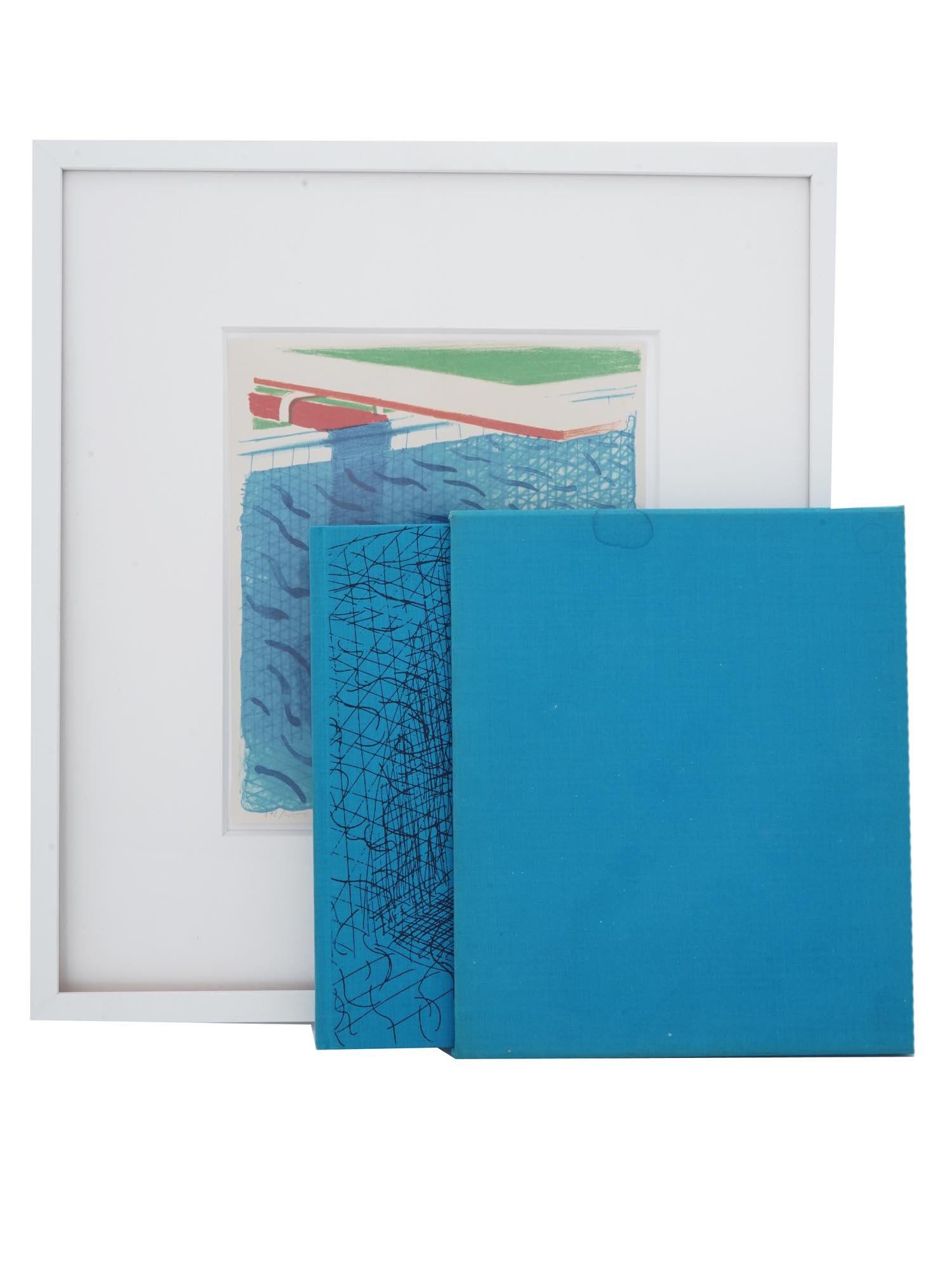POOL COLOR LITHOGRAPH WITH BOOK BY DAVID HOCKNEY (1 of 11)