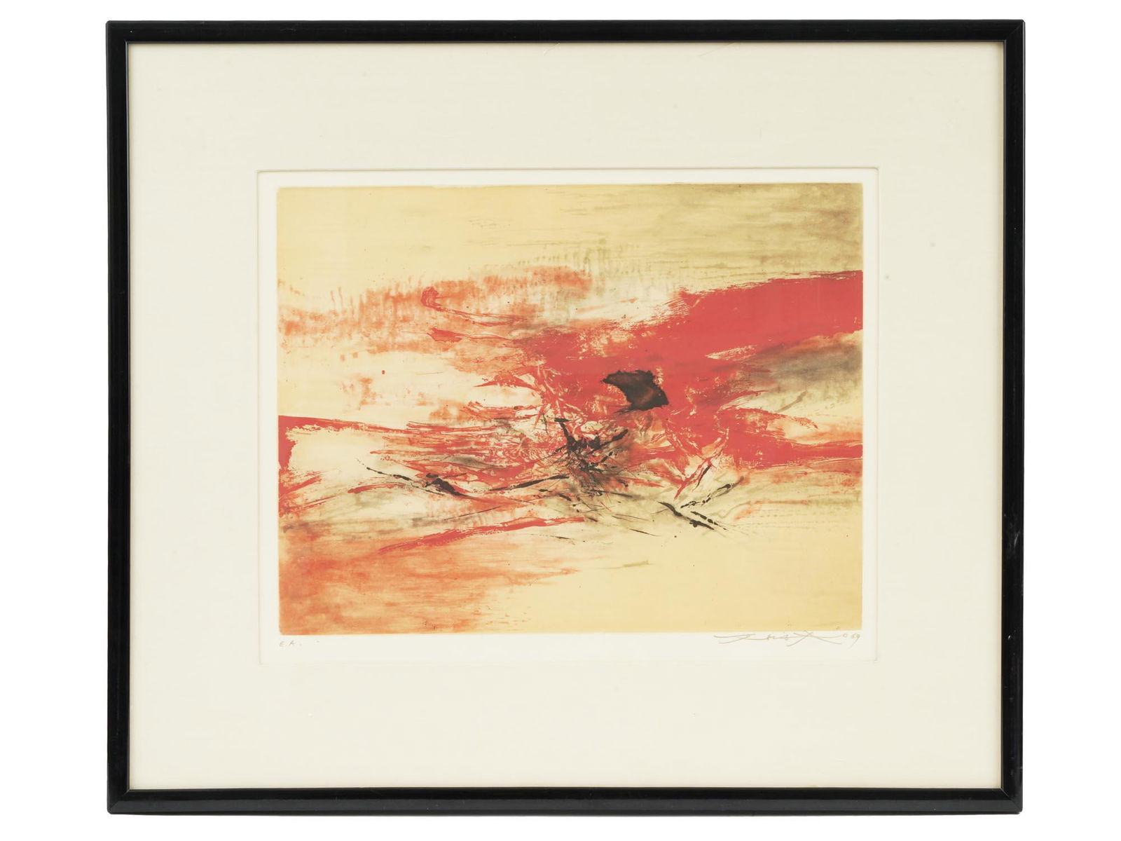 ABSTRACT CHINESE ETCHING AQUATINT BY WOU KI ZAO (1 of 7)