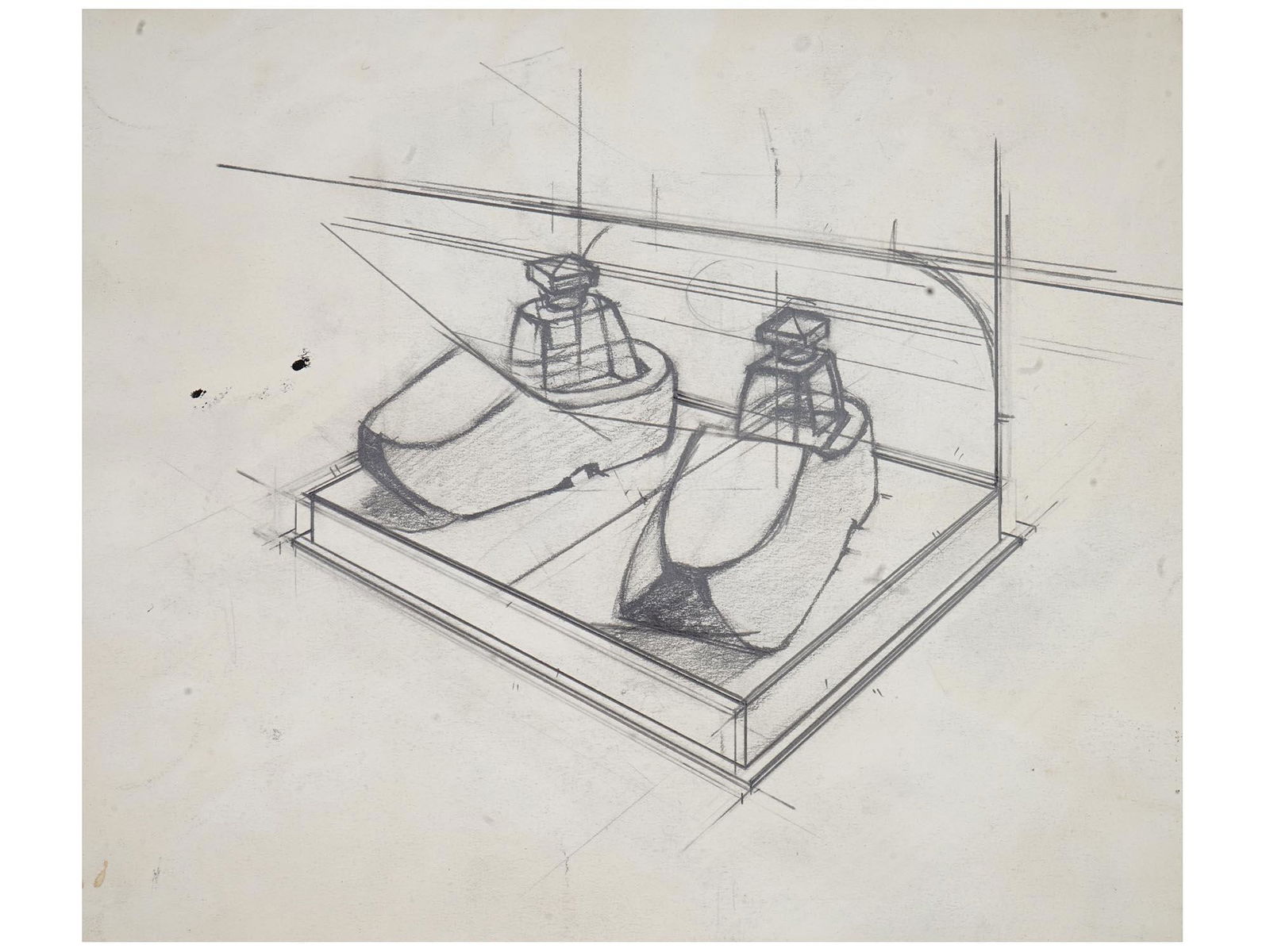 MID CENTURY USA DRAWING ATTR TO LJUBICA ORLIC (1 of 3)
