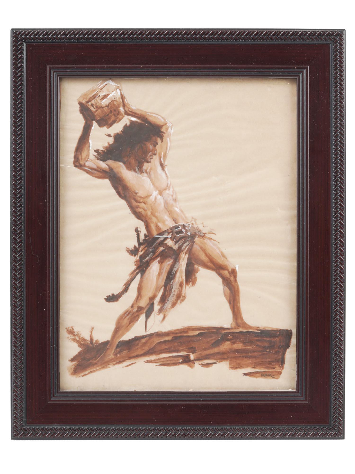 MID CENT WATERCOLOR PAINTING BY ROY G. KRENKEL (1 of 4)