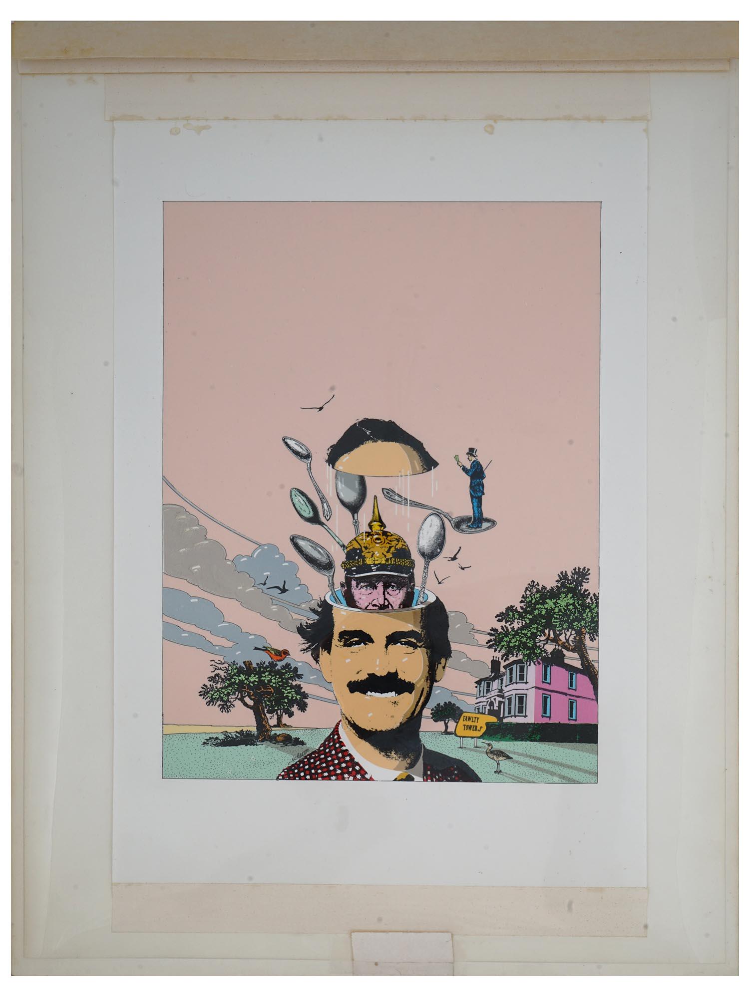 ORIGINAL BRITISH ADS TV SHOW MIXED MEDIA PAINTING (1 of 4)