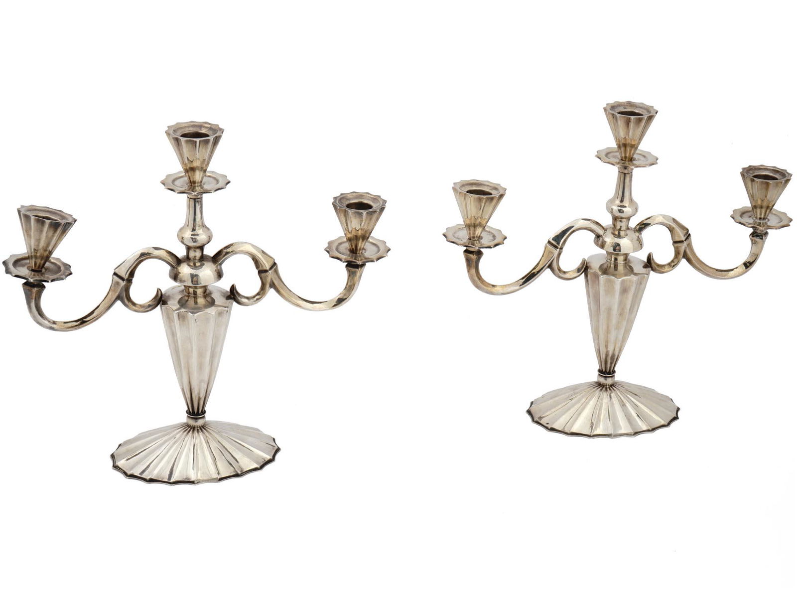 GEORG JENSEN DENMARK STERLING SILVER CANDELABRA (1 of 8)