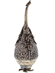 ANTIQUE OTTOMAN SILVER ROSEWATER SPRINKLER BOTTLE (1 of 10)