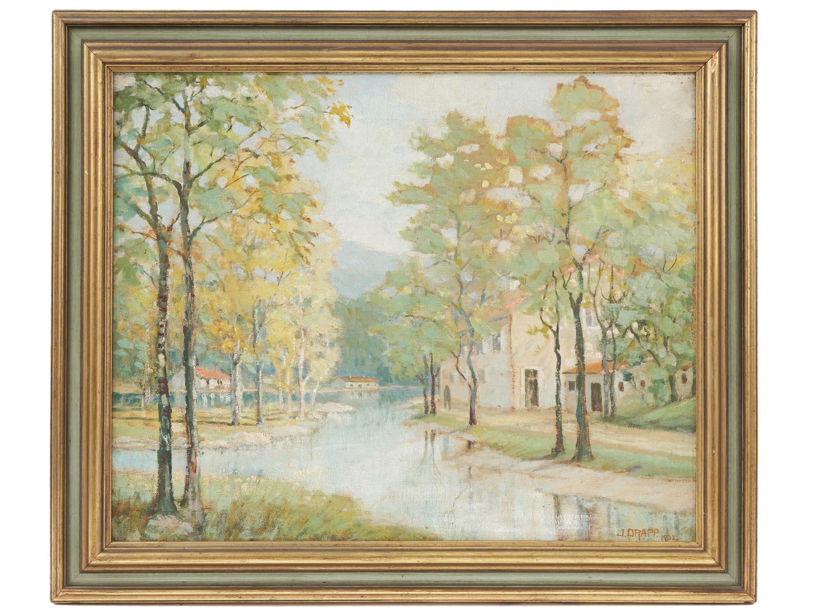 AMERICAN RURAL LANDSCAPE PAINTING BY JOHN DRAPP (1 of 7)