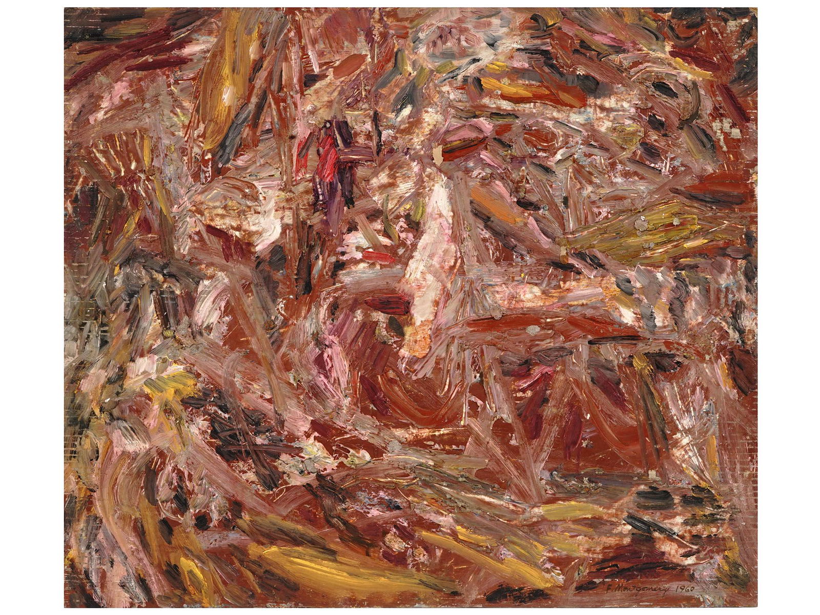 MID CEN ABSTRACT OIL PAINTING BY FRANK MONTGOMERY (1 of 7)