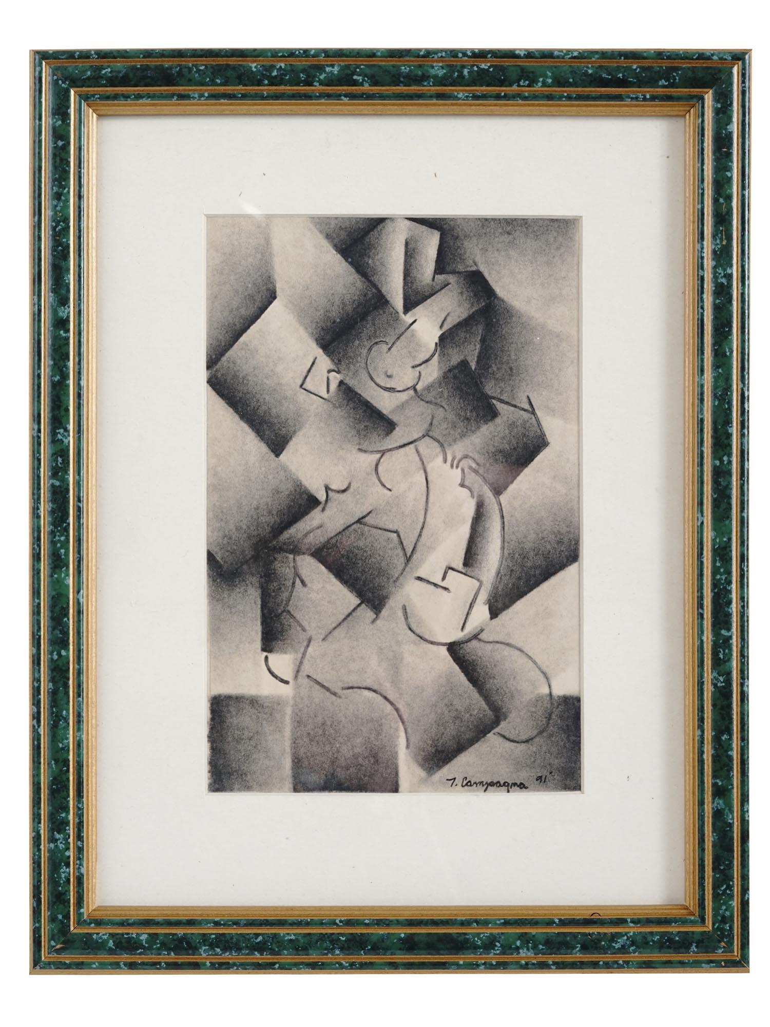 CONTEMPORARY ABSTRACT PENCIL DRAWING BY CAMPAGNA (1 of 4)