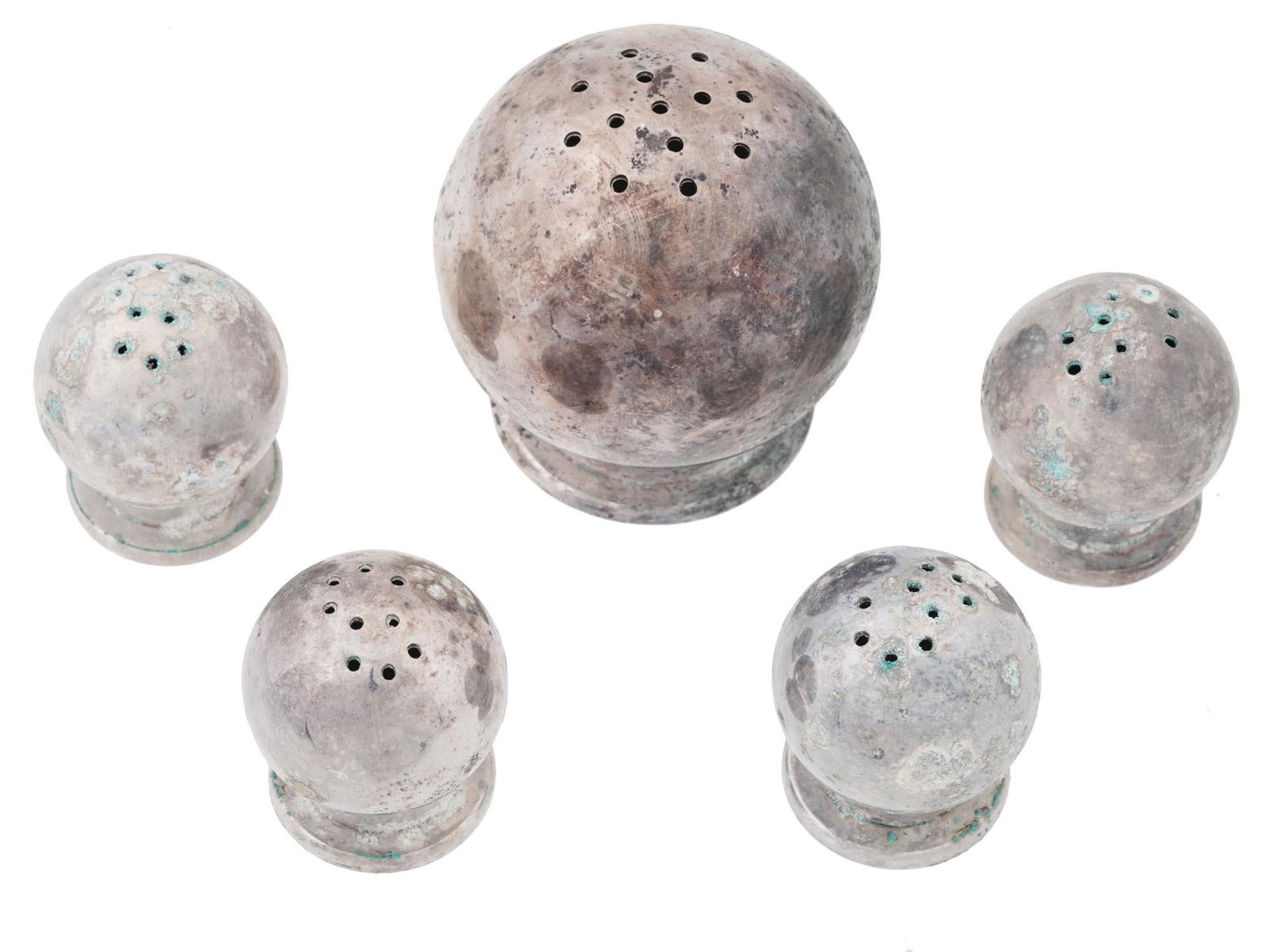 VINTAGE STAINLESS STEEL SALT SHAKER COVERS (1 of 5)