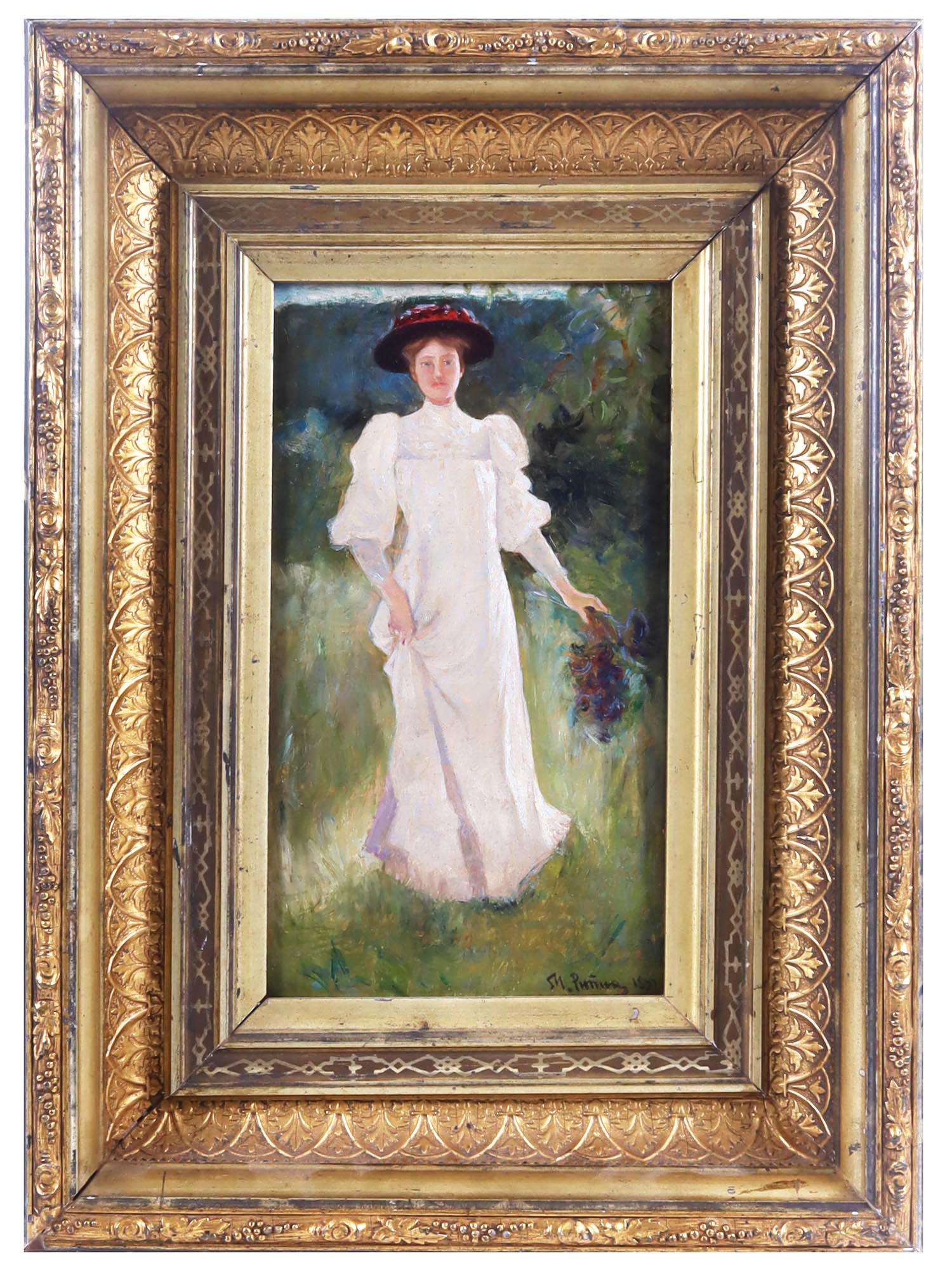 RUSSIAN WOMAN PORTRAIT OIL PAINTING BY ILYA REPIN (1 of 4)