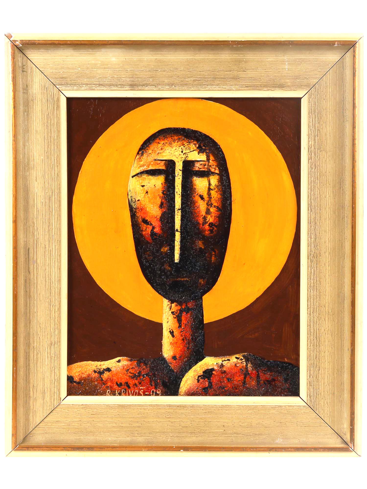 SLOVAKIAN MIXED MEDIA PAINTING BY RUDOLF KRIVOS (1 of 5)