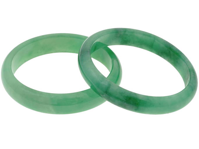 Chinese Hand Carved Jade Bangle Bracelets Amulets