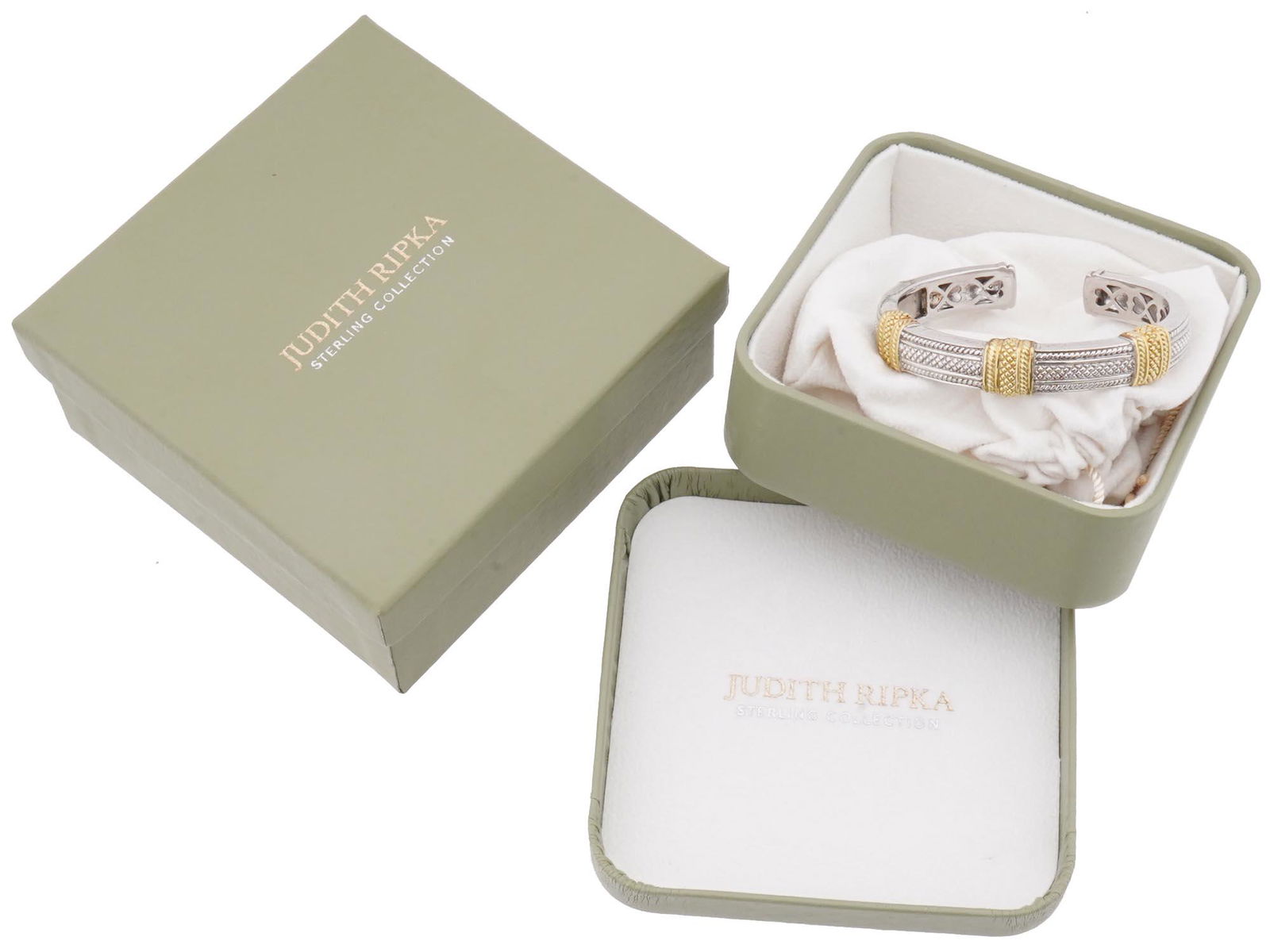 JUDITH RIPKA 18K GOLD STERLING SILVER BRACELET (1 of 6)