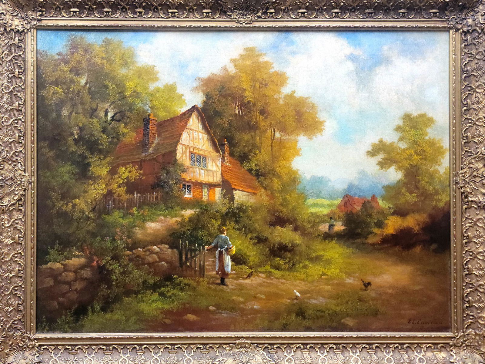 CONTINENTAL SCHOOL OIL PAINTING BY G. L. CAMERON (1 of 5)