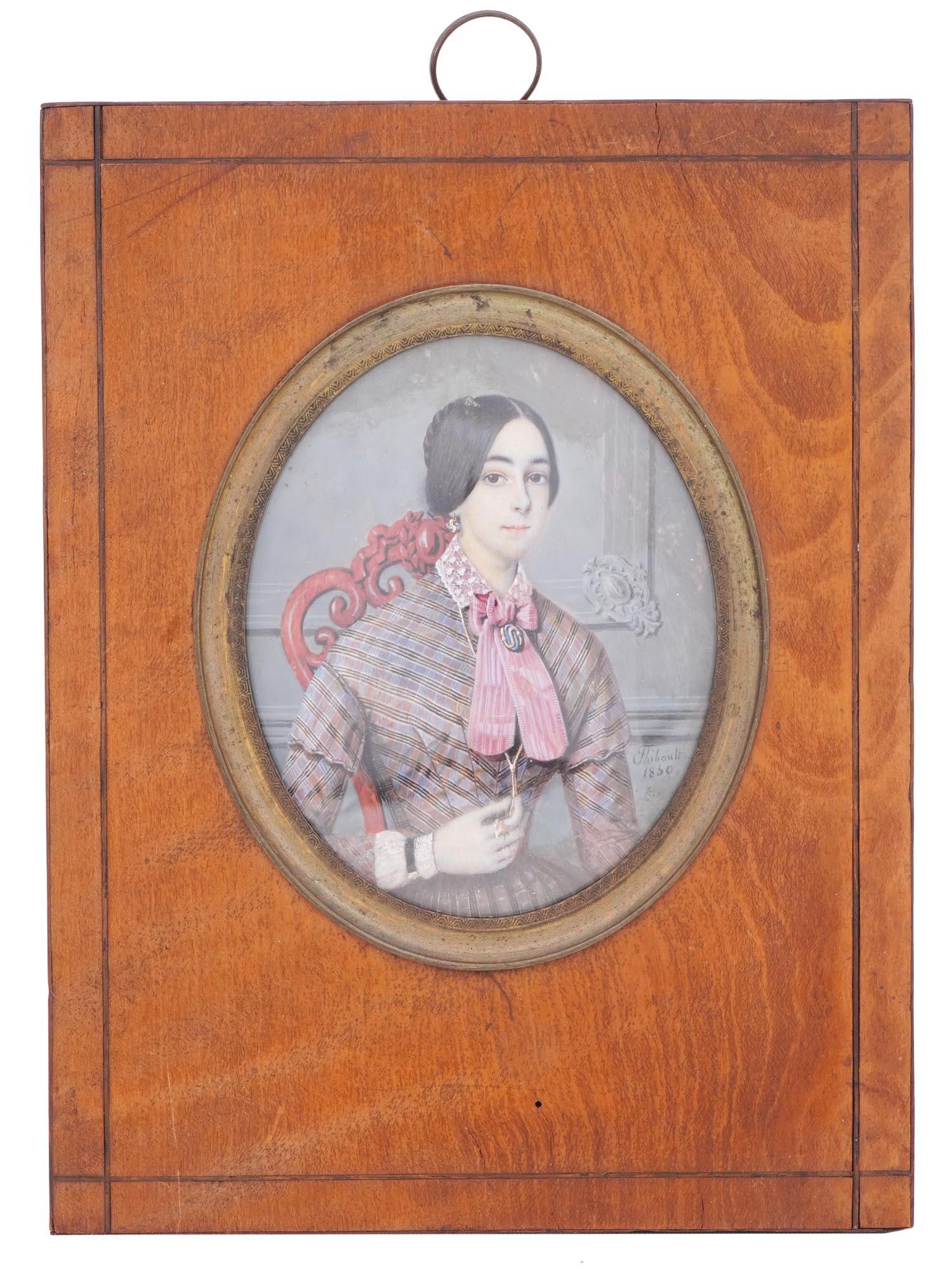 MINI FRENCH LADY OIL PAINTING BY AIMEE THIBAULT (1 of 4)