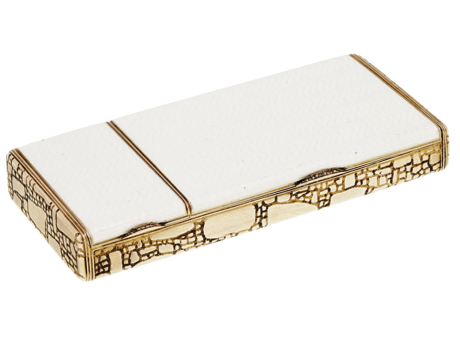 RUSSIAN GILT SILVER GUILLOCHE ENAMEL VANITY CASE (1 of 10)