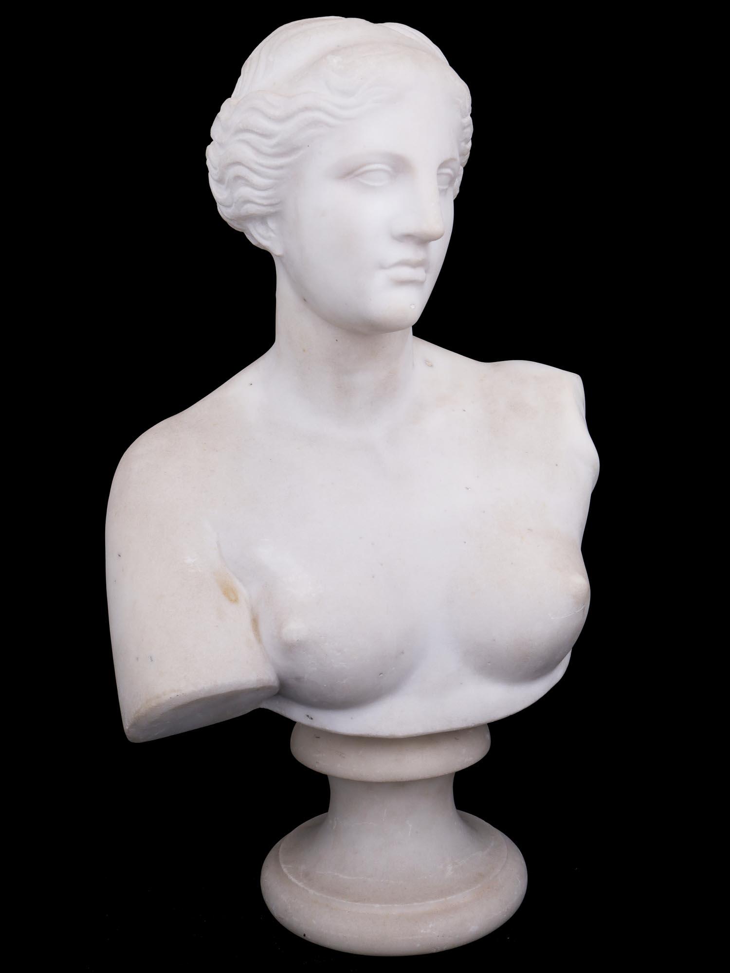 ANTIQUE GREEK MARBLE VENUS BUST STATUE (1 of 9)