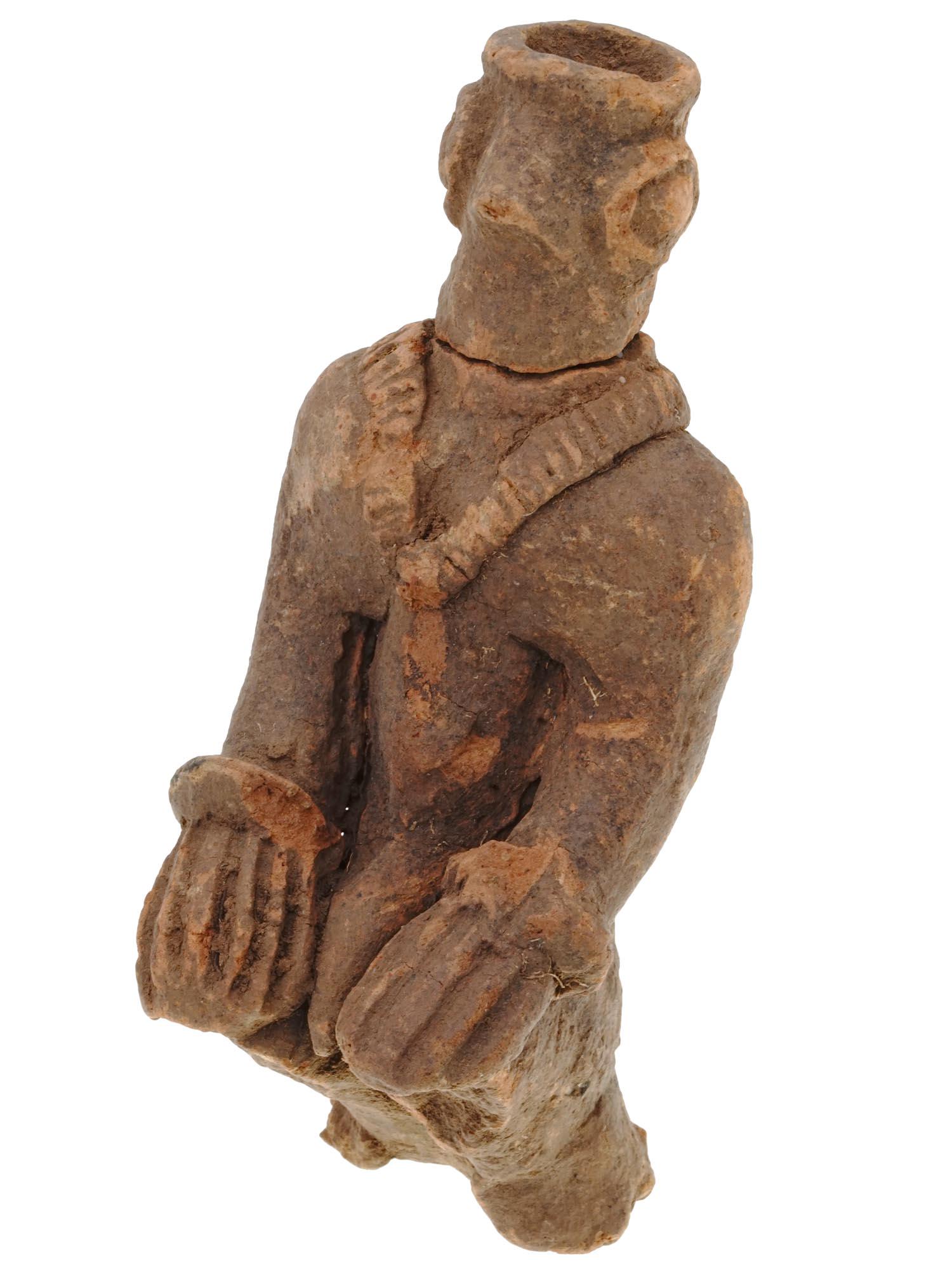 KOMA TERRACOTTA FIGURE MAN SITTING CIRCA 14TH C. (1 of 9)