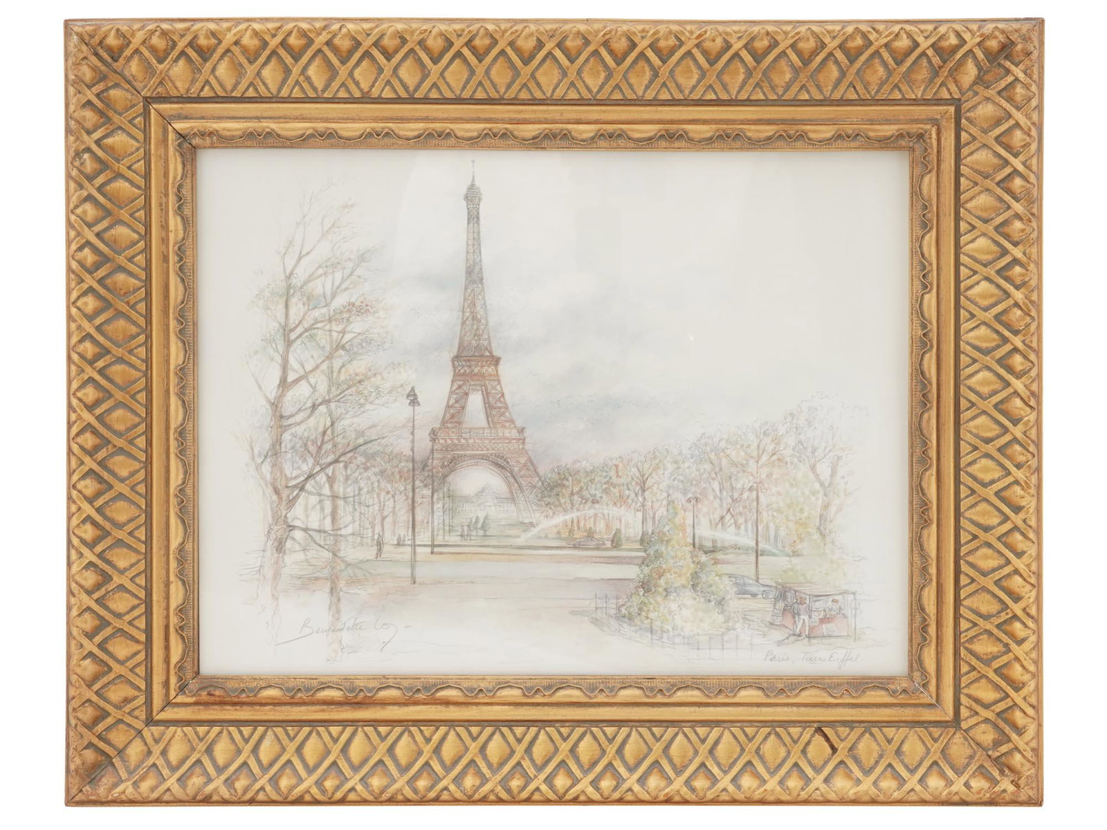 FRAMED ART PRINT VIEW OF PARIS BY BERNADETTE VOZ (1 of 6)