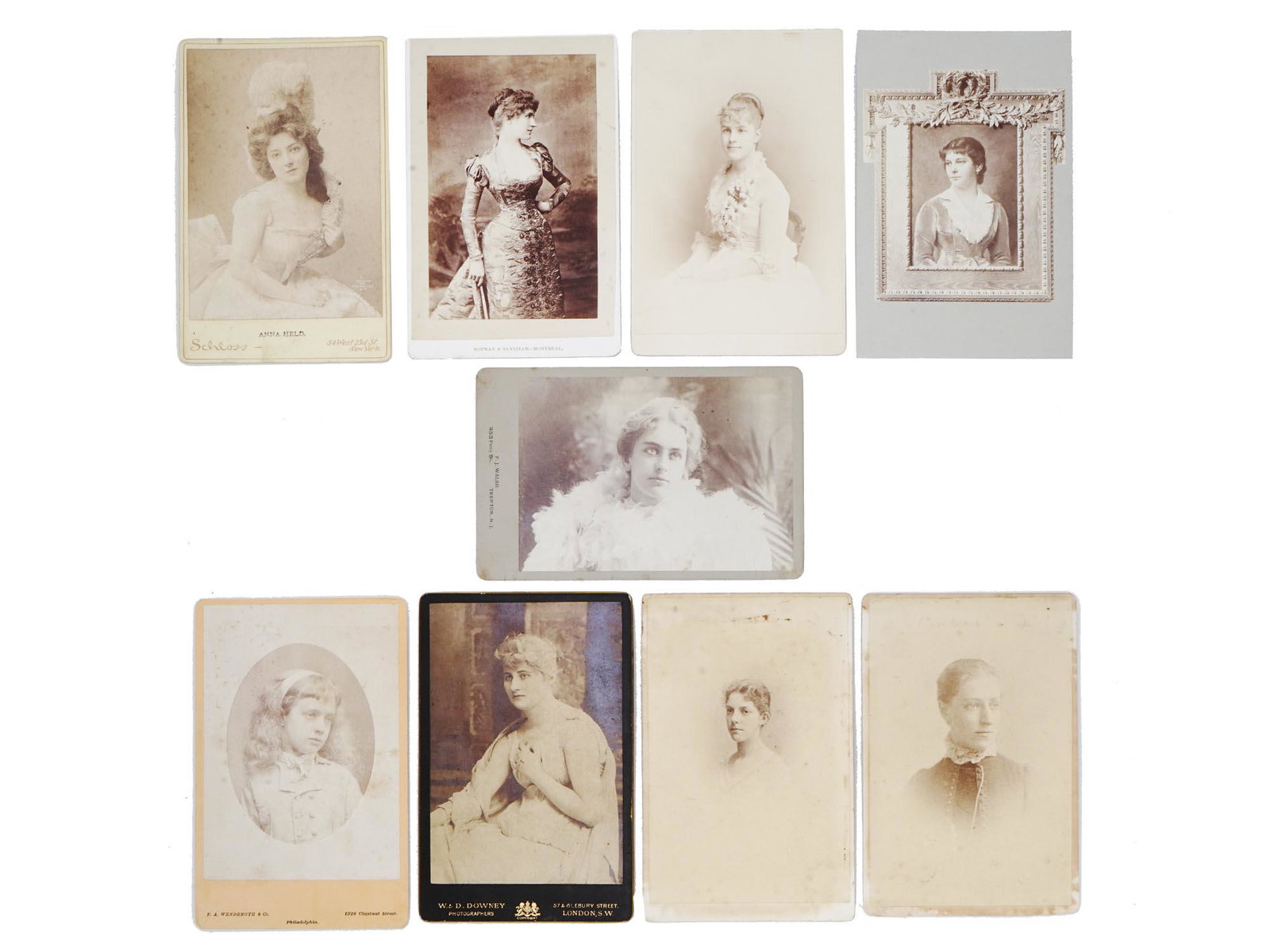 ANTIQUE LATE 19TH C CABINET PHOTOGRAPHS OF WOMEN (1 of 8)