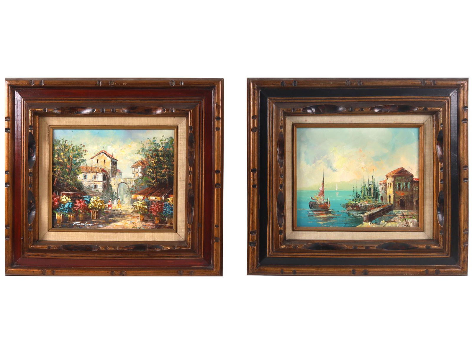 MID CENT LANDSCAPE OIL ON BOARD PAINTINGS SIGNED (1 of 8)