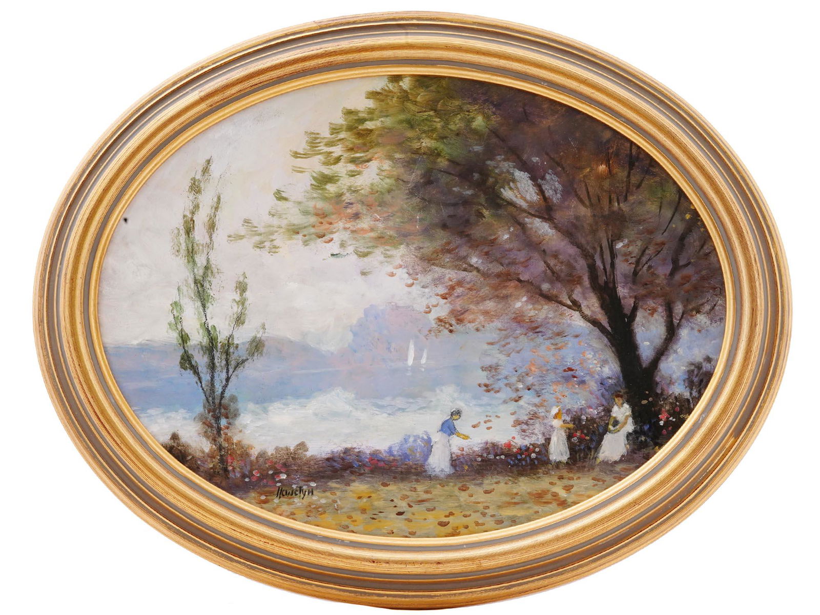 US IMPRESSIONIST OIL PAINTING BY JAMES G LLEWELYN (1 of 9)
