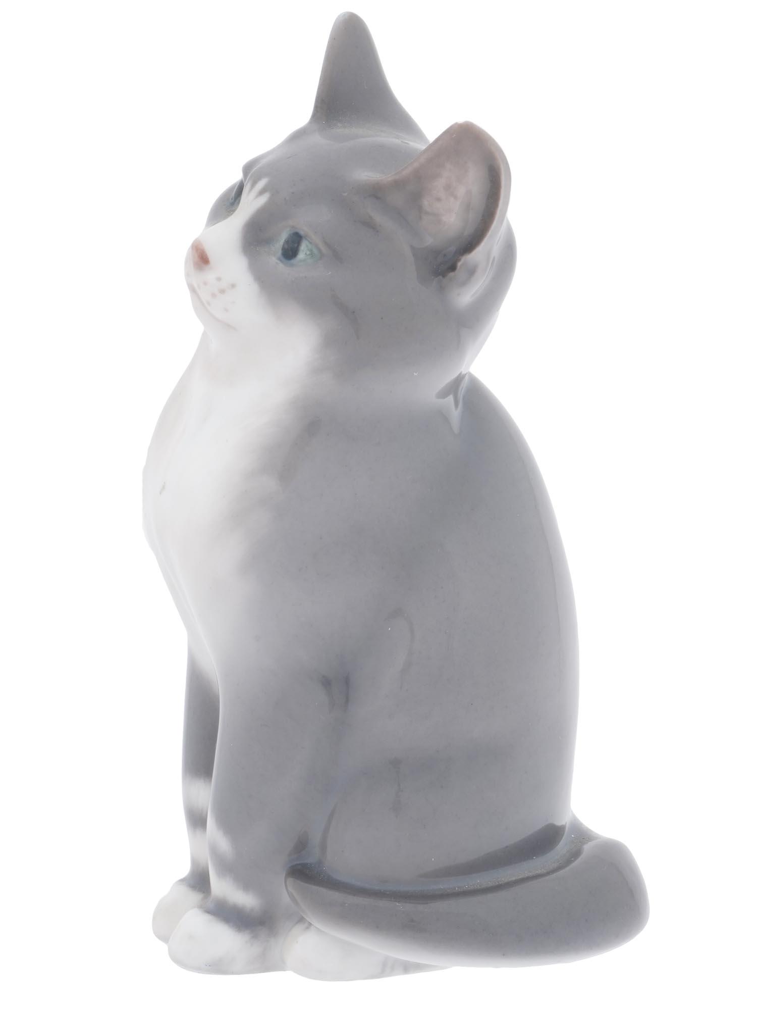 DANISH ROYAL COPENHAGEN PORCELAIN FIGURE OF CAT (1 of 7)