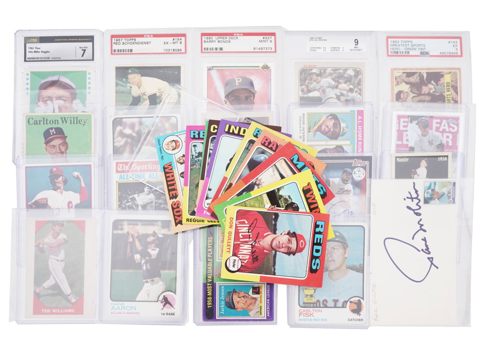 COLLECTION AMERICAN BASEBALL PLAYER CARDS SIGNED (1 of 9)