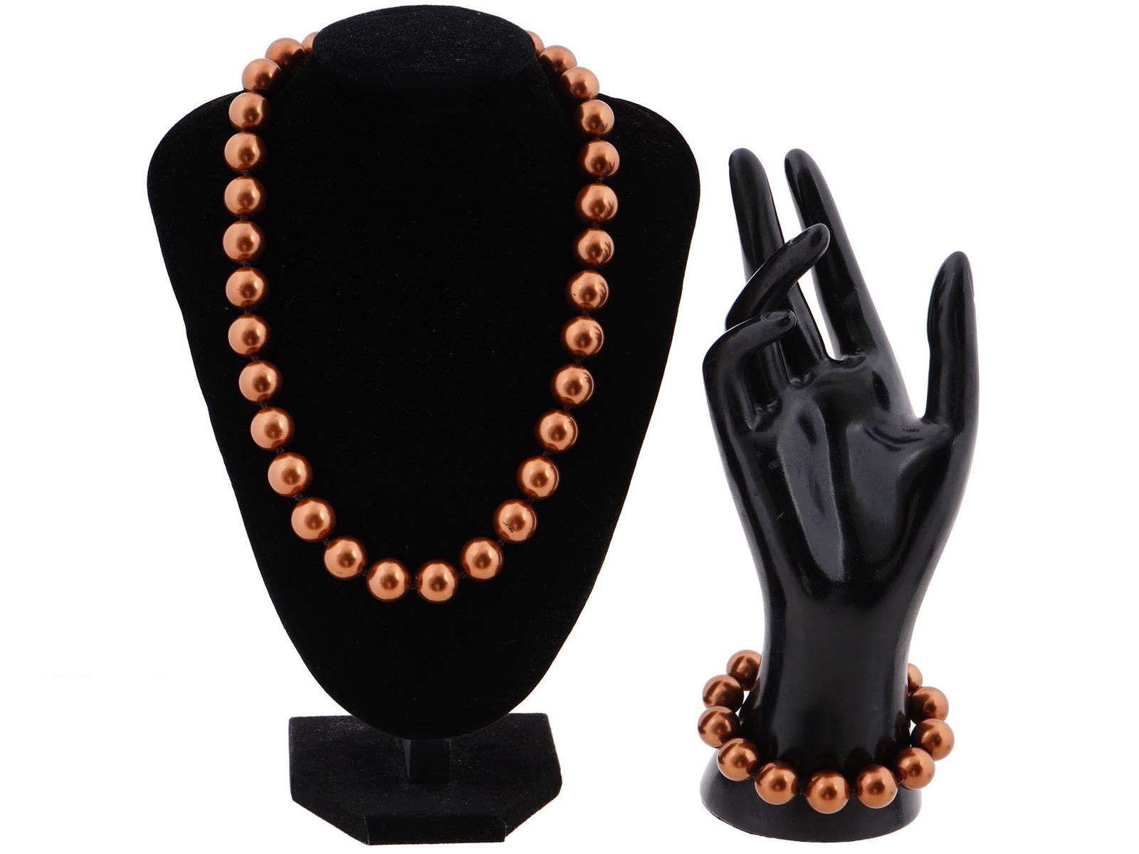 CULTURED PEARL BRACELET AND NECKLACE SILVER CLASPS (1 of 5)