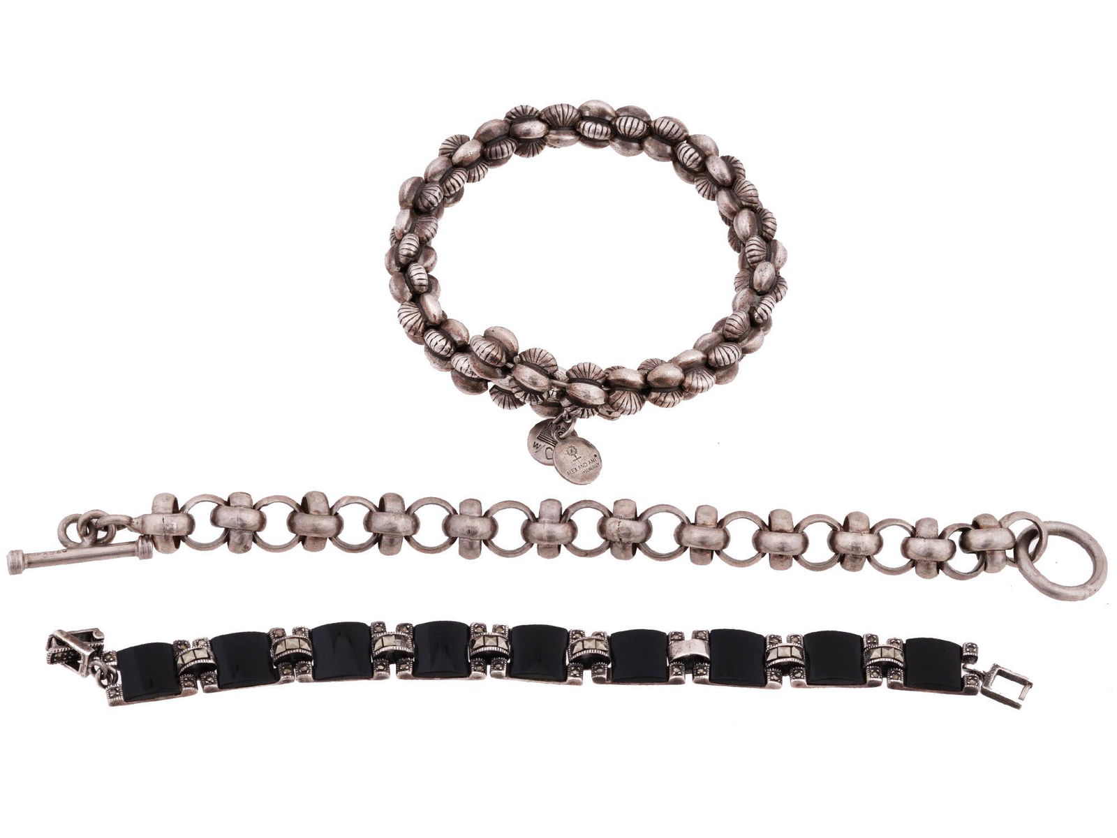 VINTAGE AMERICAN STERLING SILVER BRACELETS (1 of 15)