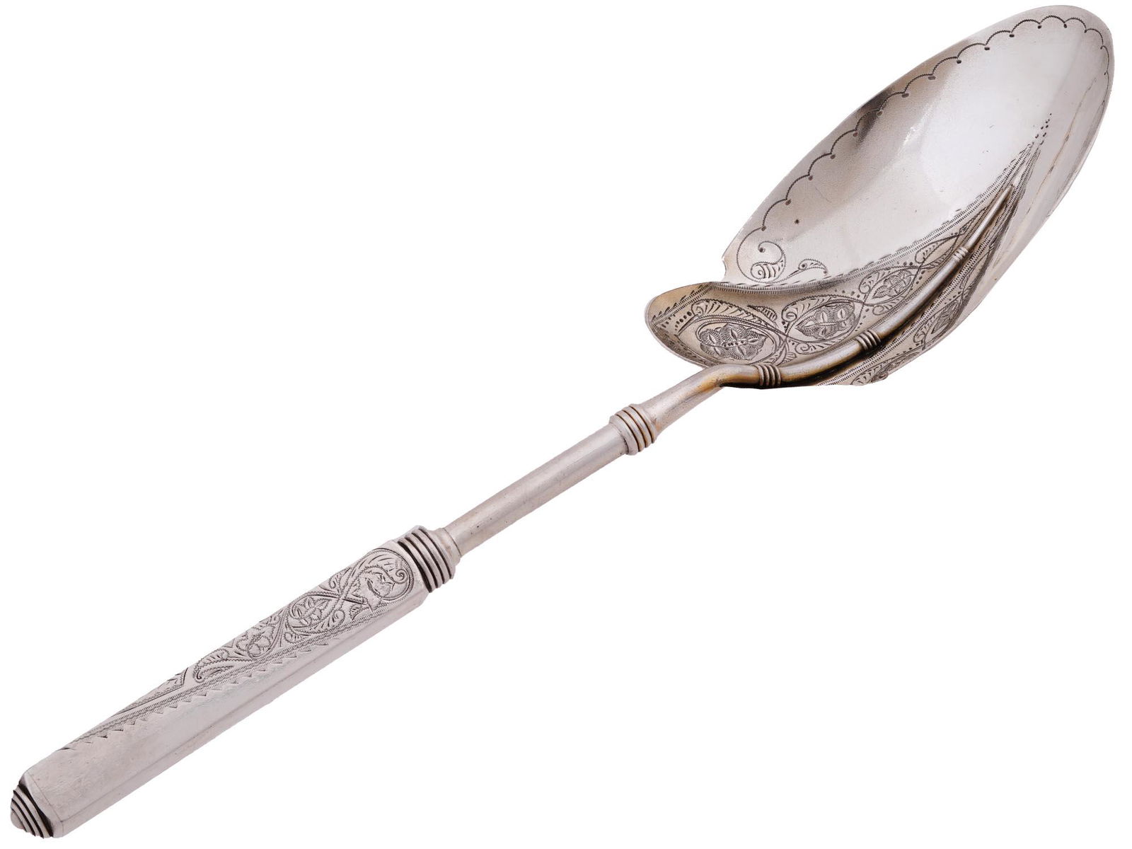 VINTAGE AMERICAN TIFFANY SILVER SERVING SPOON (1 of 7)