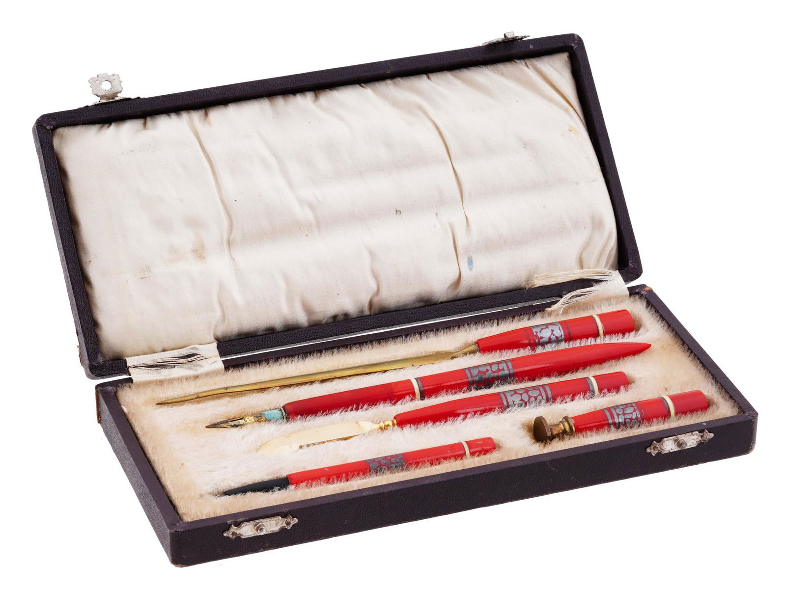 ANTIQUE GERMAN WRITING INSTRUMENTS DESK SET IOB (1 of 10)