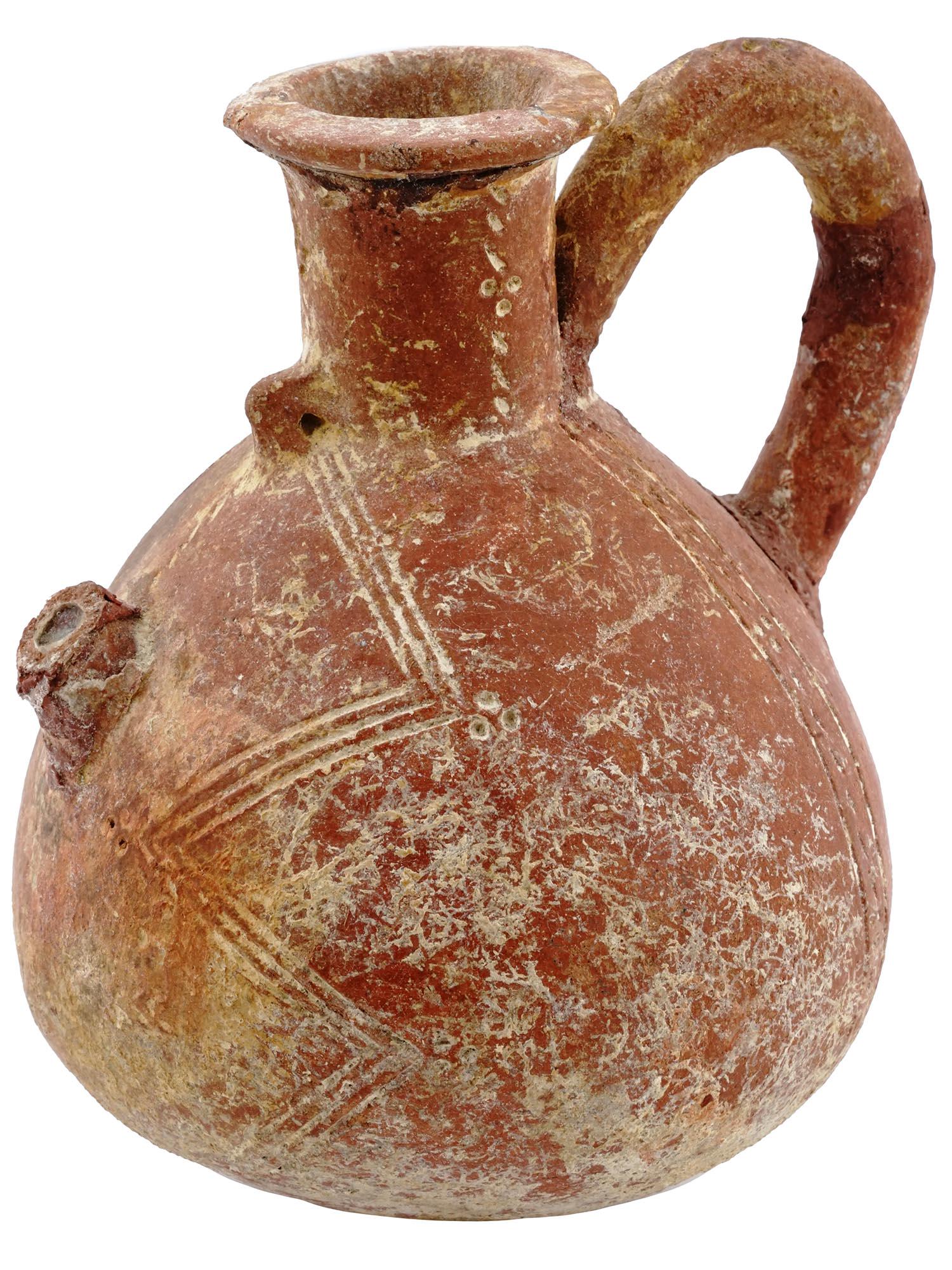 SMALL ANCIENT CYPRUS LATE BRONZE AGE CERAMIC JUG (1 of 10)