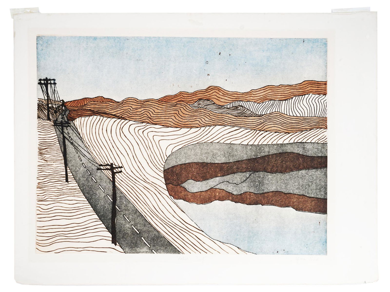 AMERICAN COLORED WOOD CUT PRINT BY SFONA PELAH (1 of 5)