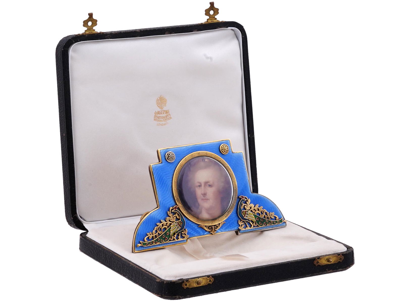 RUSSIAN GILT SILVER ENAMEL STANDING PICTURE FRAME (1 of 8)