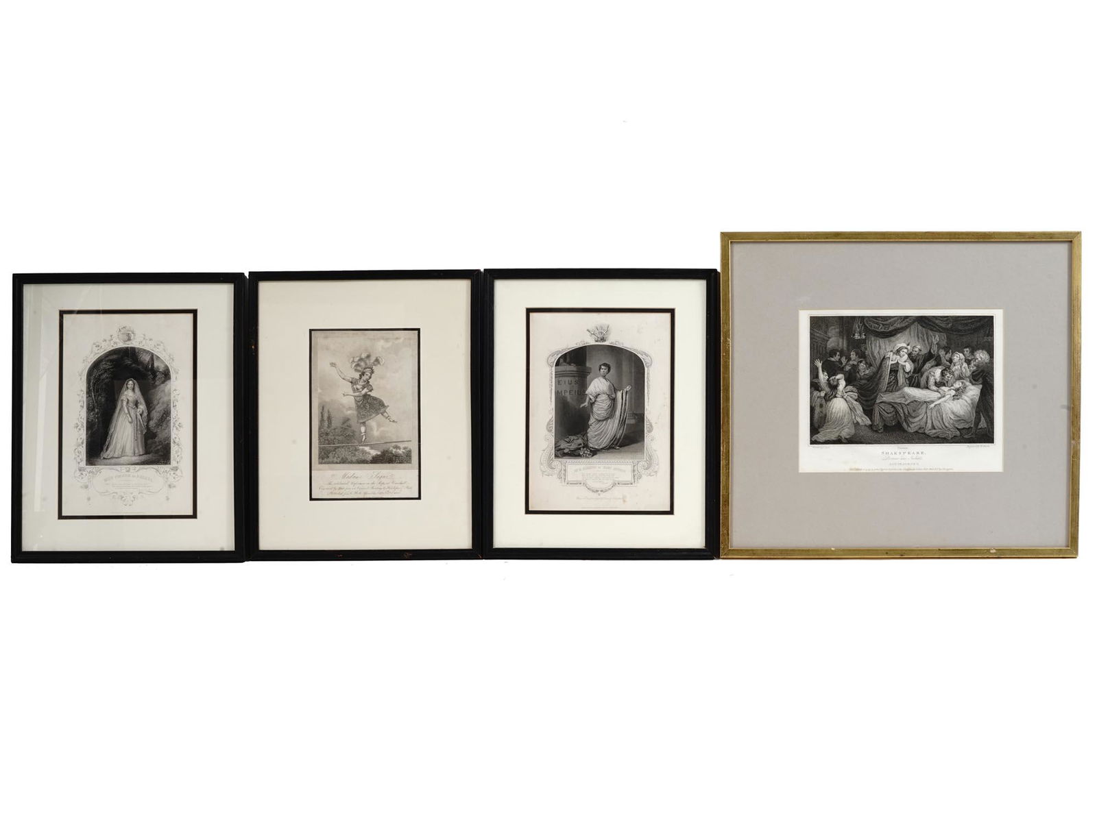 ANTIQUE ENGLISH SHAKESPEARE THEATRE ETCHINGS (1 of 13)