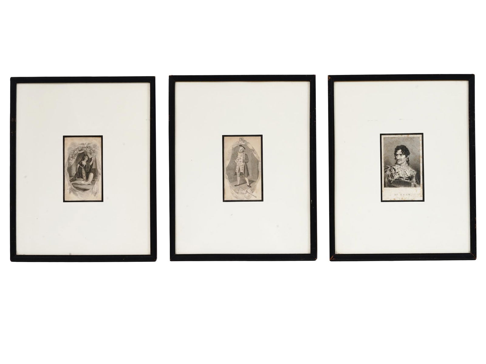 ANTIQUE ENGLISH THEATRE HISTORY ACTOR ETCHINGS (1 of 8)